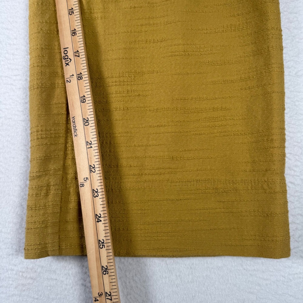 Sezane Wide Leg Pants Women 34 Mustard Yellow Cotton Coastal Boho Paperbag Waist - Picture 5 of 10